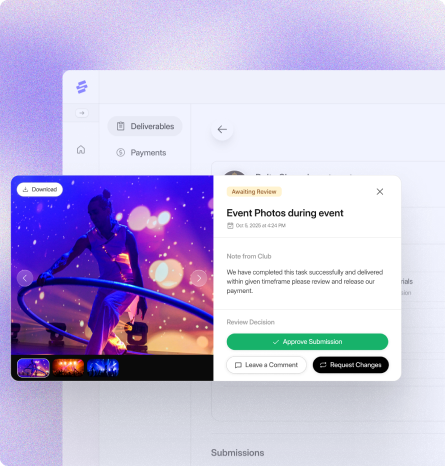 Communicate & Track Deliverables workflow preview